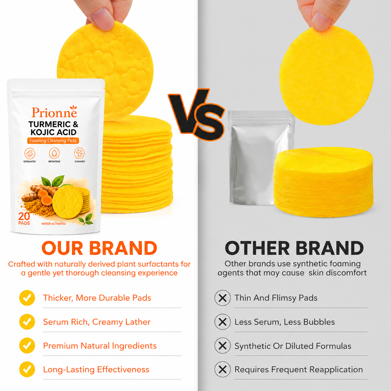 🔥Last Day Big Discount Promotion🔥 | Prionne Turmeric Kojic Glow Pads