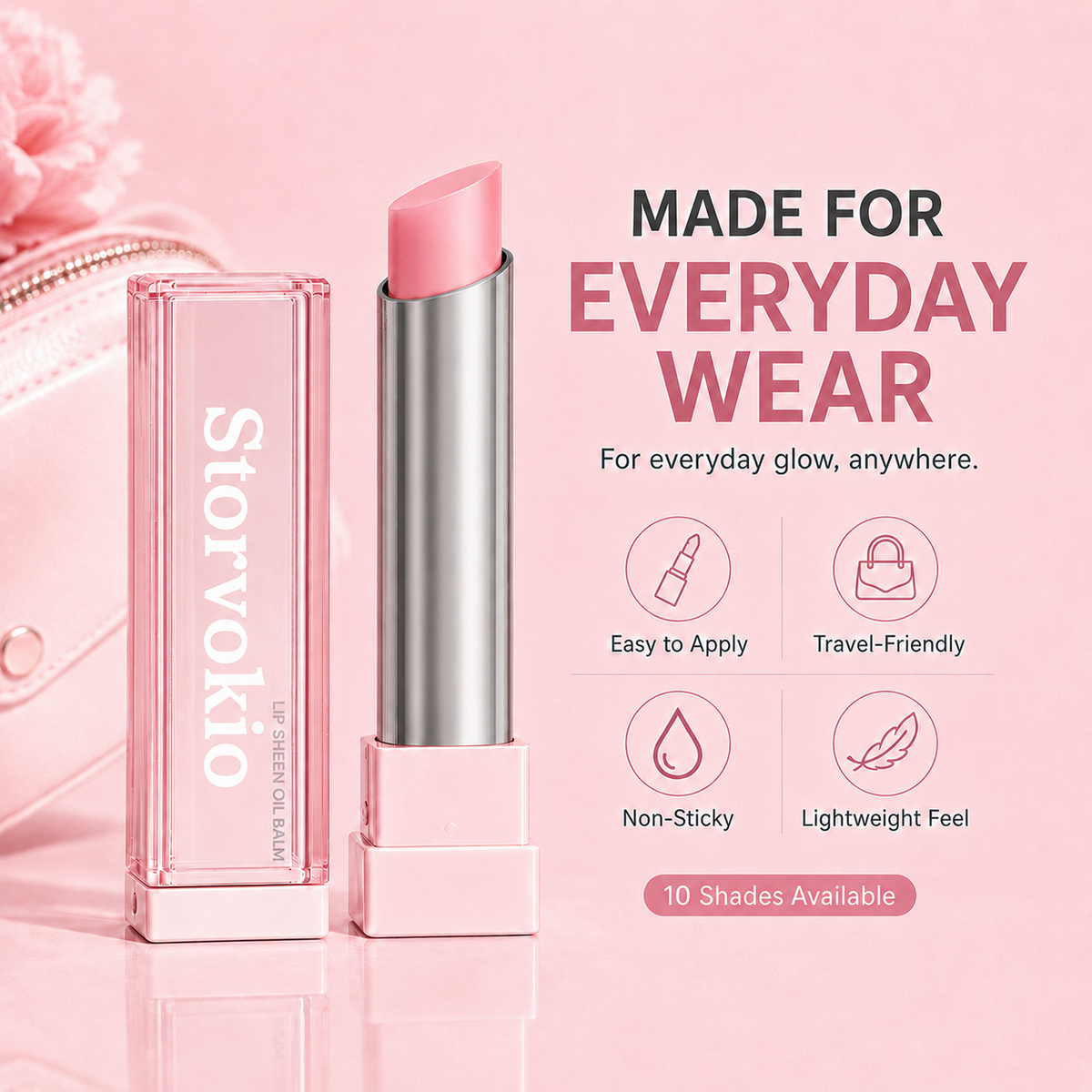 🔥LAST DAY BUY 1 GET 1 FREE🔥 Storvokio 2-in-1 GLOW VEIL LIP SHEEN OIL BALM👄