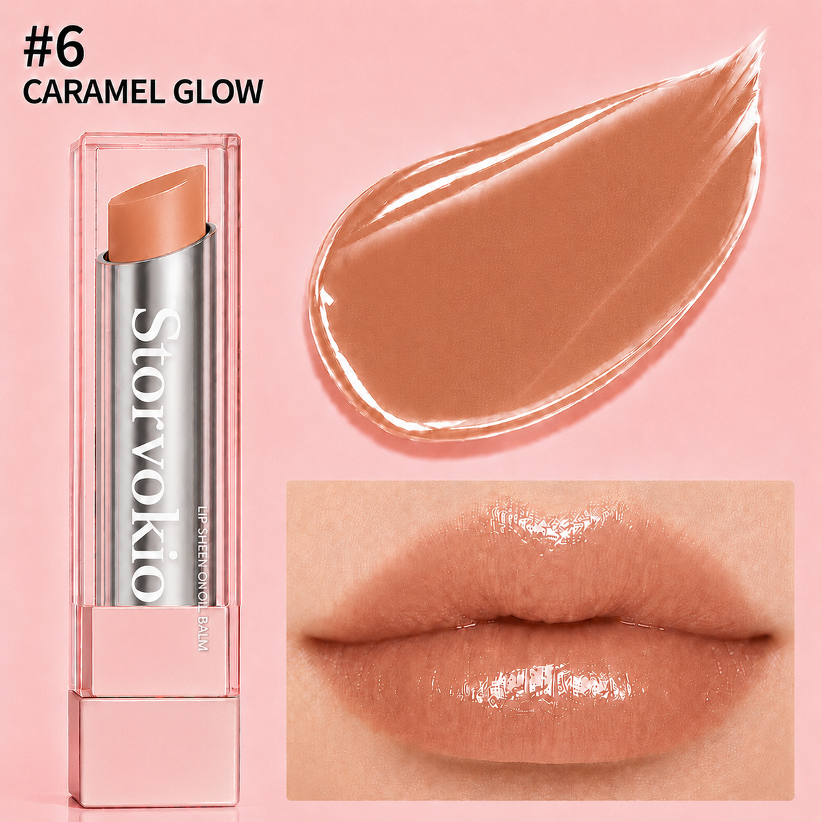 🔥LAST DAY BUY 1 GET 1 FREE🔥 Storvokio 2-in-1 GLOW VEIL LIP SHEEN OIL BALM👄